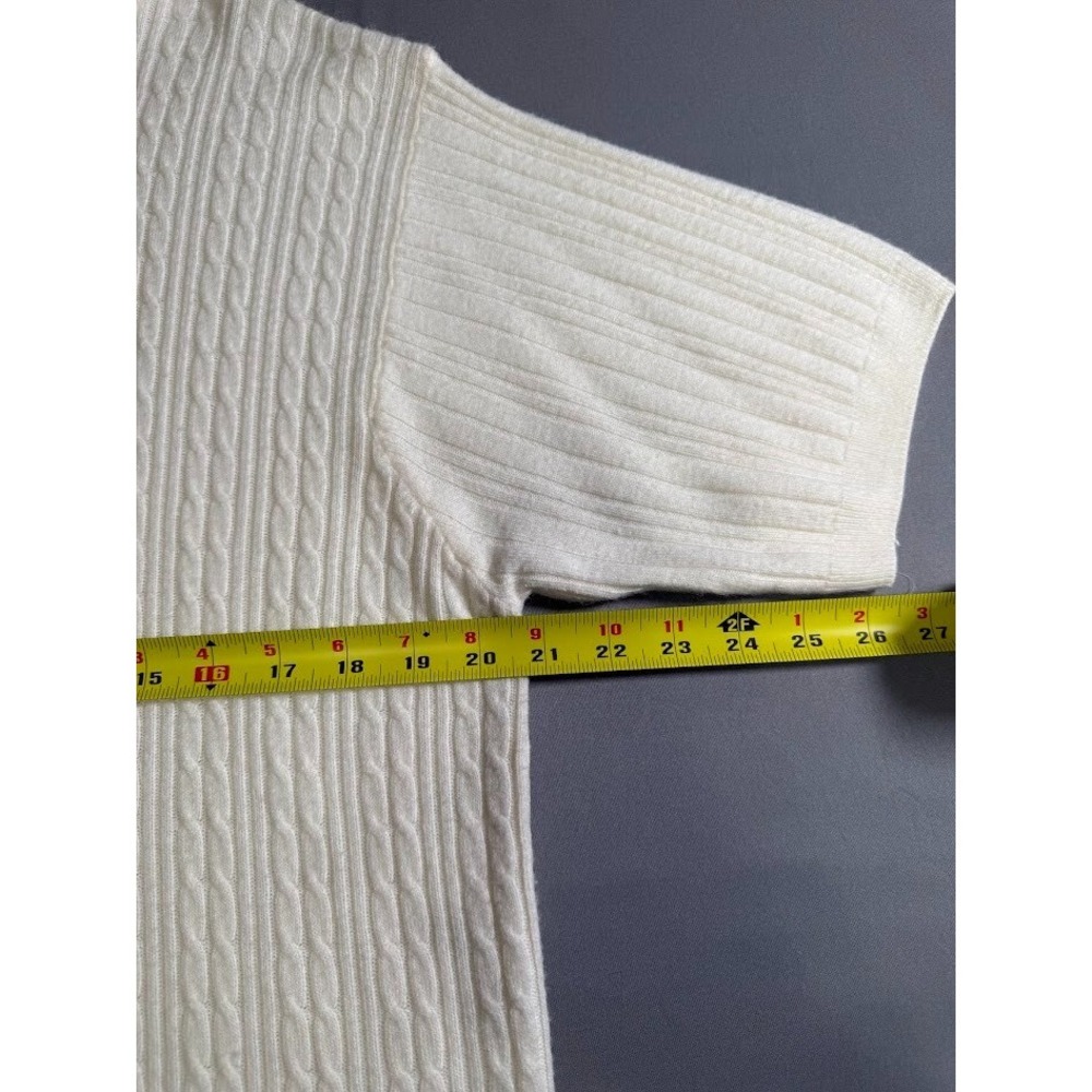 Crystal Kobe Sweater Women Size 2X White Short Sleeve High Neck Knit Casual - Picture 9 of 16